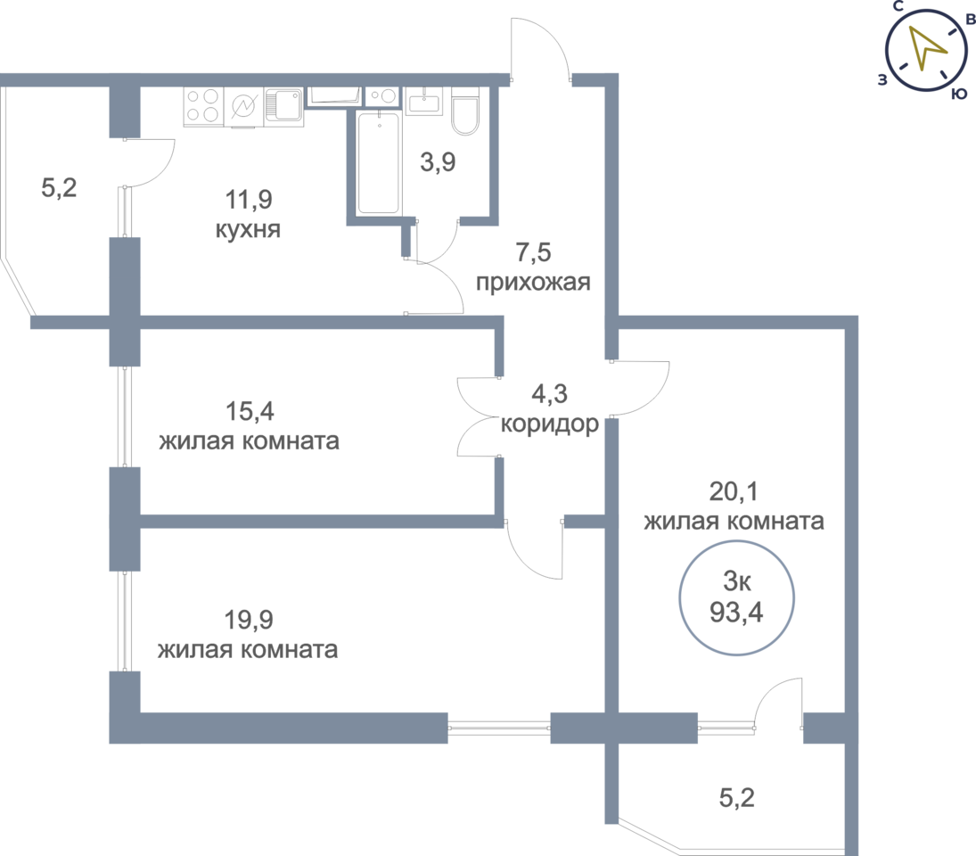 квартира г Нефтеюганск мкр 6-й 11 фото 1