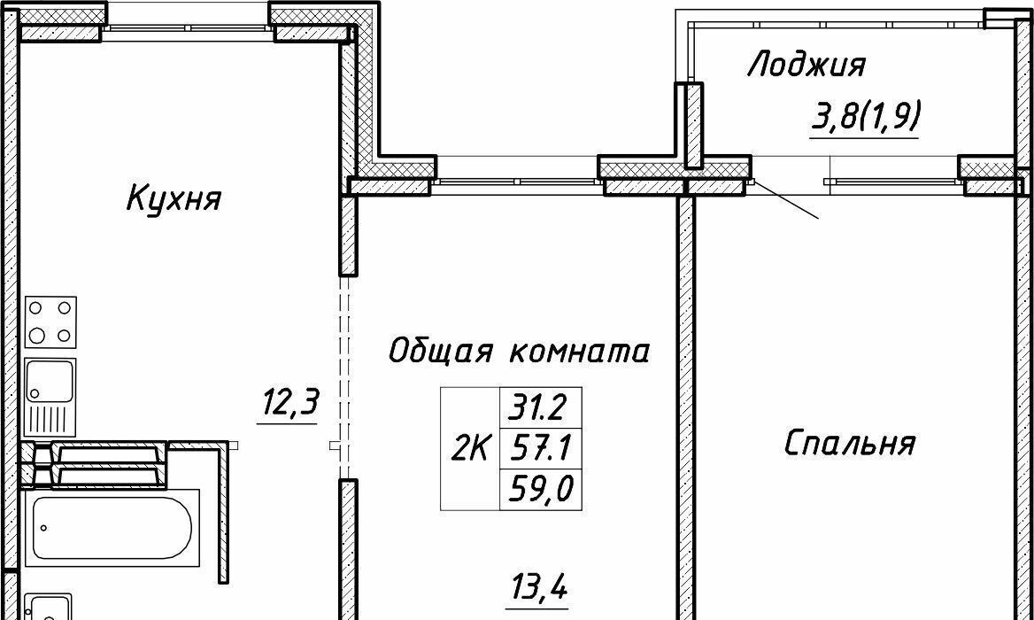 квартира г Новосибирск р-н Ленинский ул Связистов 13/2 фото 1