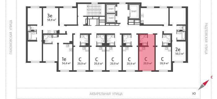 квартира г Санкт-Петербург метро Академическая ул Пахомовская 14к/2 округ Полюстрово фото 2