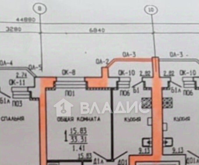 квартира г Тамбов р-н Советский ул Киквидзе 77б фото 16