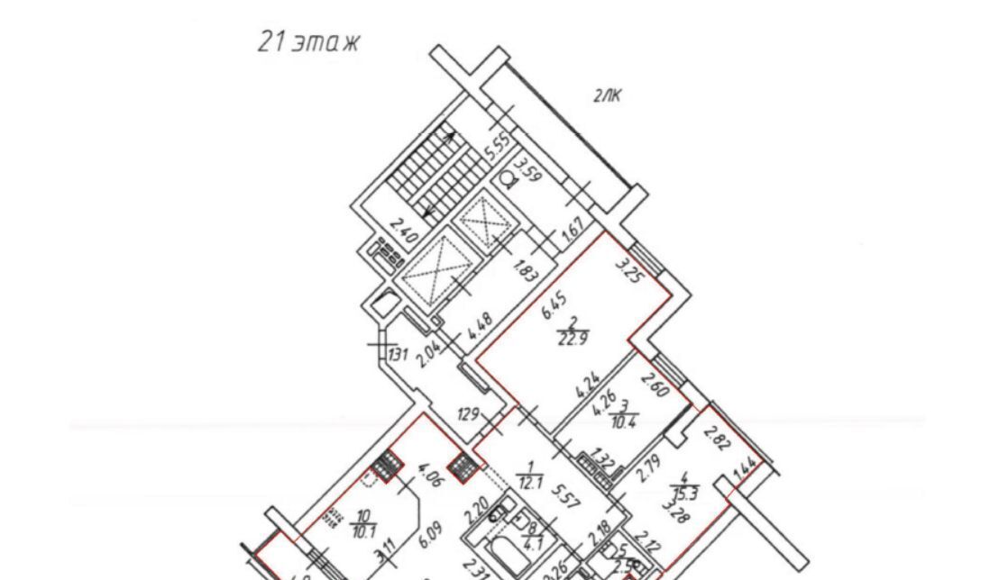 квартира г Санкт-Петербург пр-кт Космонавтов 63к/1 Звездная фото 35