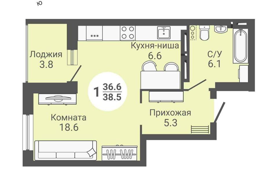 квартира г Новосибирск р-н Кировский ул Петухова 168с/2 городской округ Новосибирск фото 5