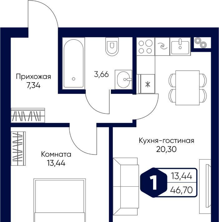 квартира городской округ Дмитровский с Озерецкое КП Мечта Лобня фото 1