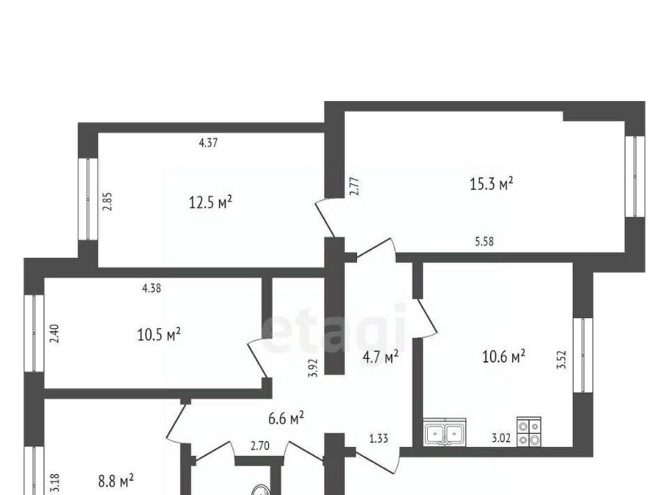 квартира г Азов ул Чехова 25 Азовский район фото 2