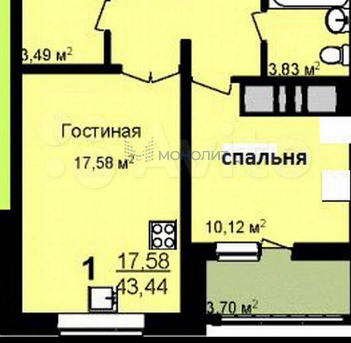 квартира г Нижний Новгород р-н Советский Горьковская мкр. Кузнечиха б-р 60-летия Октября 23к/3 ЖК «Белый город» фото 11