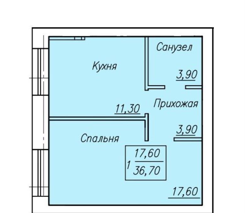 квартира г Оренбург р-н Ленинский мкр-н Ростоши, Микрорайонная ул., 41 фото 10