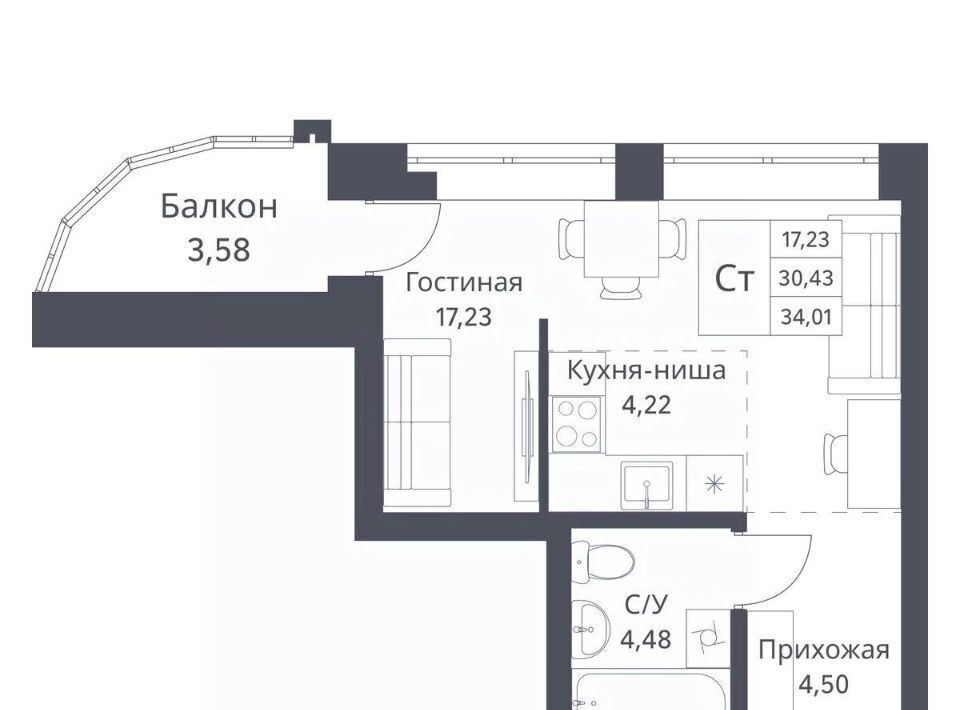 квартира г Новосибирск р-н Калининский Заельцовская ул Игарская 40/2 ЖК «Фора» Кулацкий фото 1