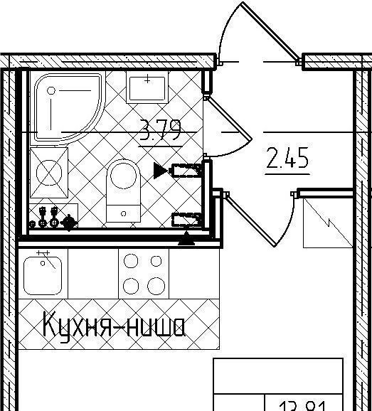 квартира г Санкт-Петербург р-н Московский ул Кубинская 3с/1 82к фото 2