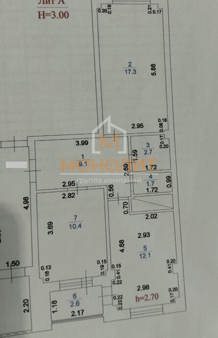 квартира г Горячий Ключ ул Ленина 147а квартал «Городок нефтяников» фото 11