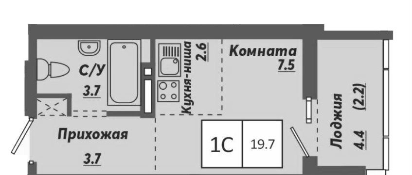 квартира г Новосибирск р-н Калининский ул Объединения 28 фото 1