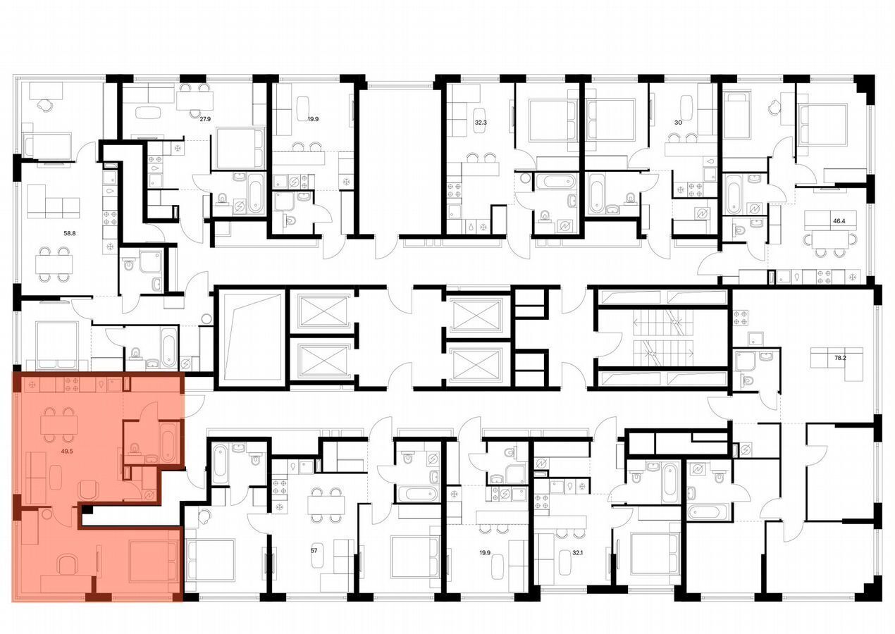 квартира г Москва метро Кунцевская ул Ивана Франко корп. 3 фото 2