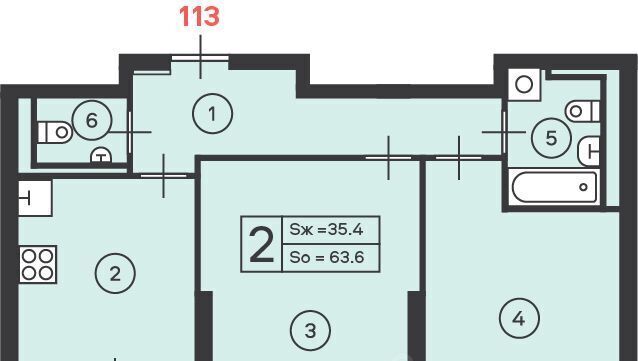 квартира г Москва метро Хлебниково ш Дмитровское 87 Московская область, Мытищи городской округ фото 8