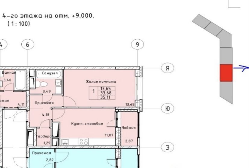 квартира г Санкт-Петербург метро Комендантский Проспект ул Планерная 91к/2 фото 18