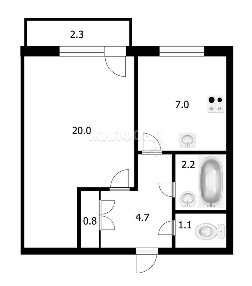 квартира г Искитим ул Нагорная 3 фото 13