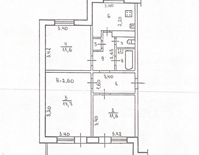 квартира г Волгоград р-н Тракторозаводский пр-кт им. В.И. Ленина 225 городской округ Волгоград фото 10