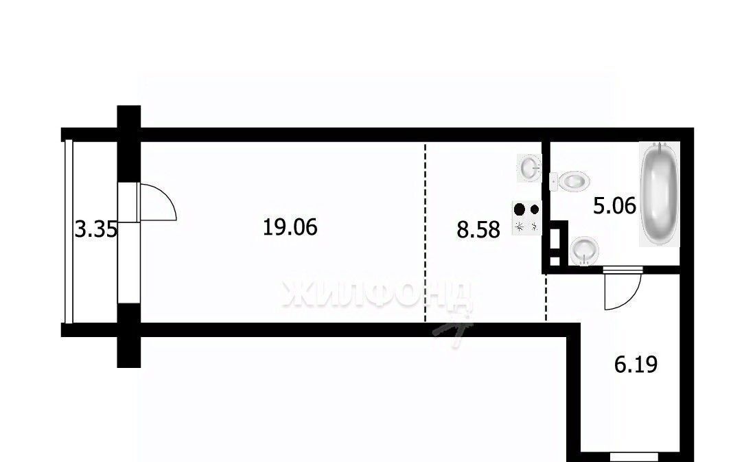 квартира г Новосибирск Заельцовская ул Дуси Ковальчук 238 фото 1