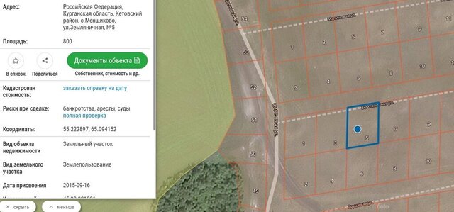 земля с Менщиково ул Земляничная 5 фото