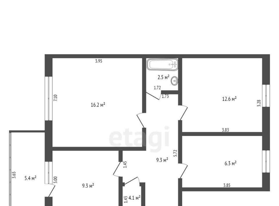 квартира р-н Советский п Советский ул Железнодорожная 15 фото 2