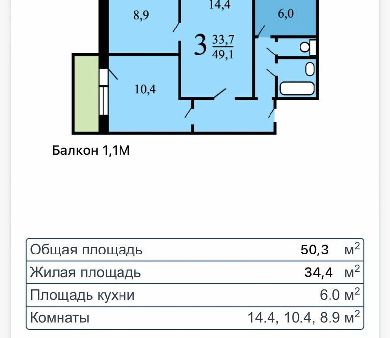 квартира г Москва метро Окская ул Зеленодольская 16 муниципальный округ Рязанский фото 13