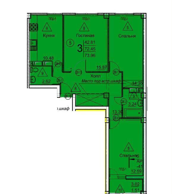 квартира г Пенза Пенза-4 ул Генерала Глазунова 11 р-н Октябрьский фото 13