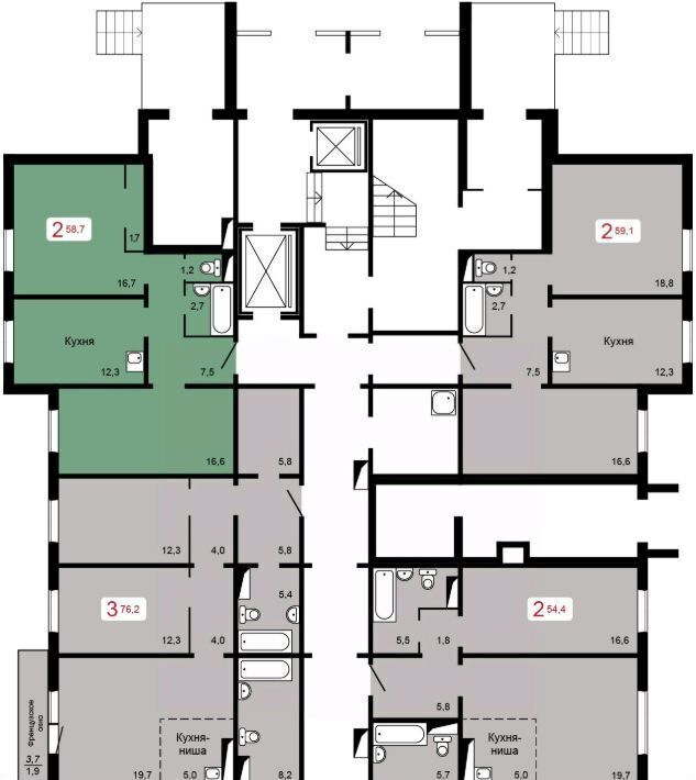 квартира г Красноярск р-н Кировский ул Кутузова 2с/4 фото 1