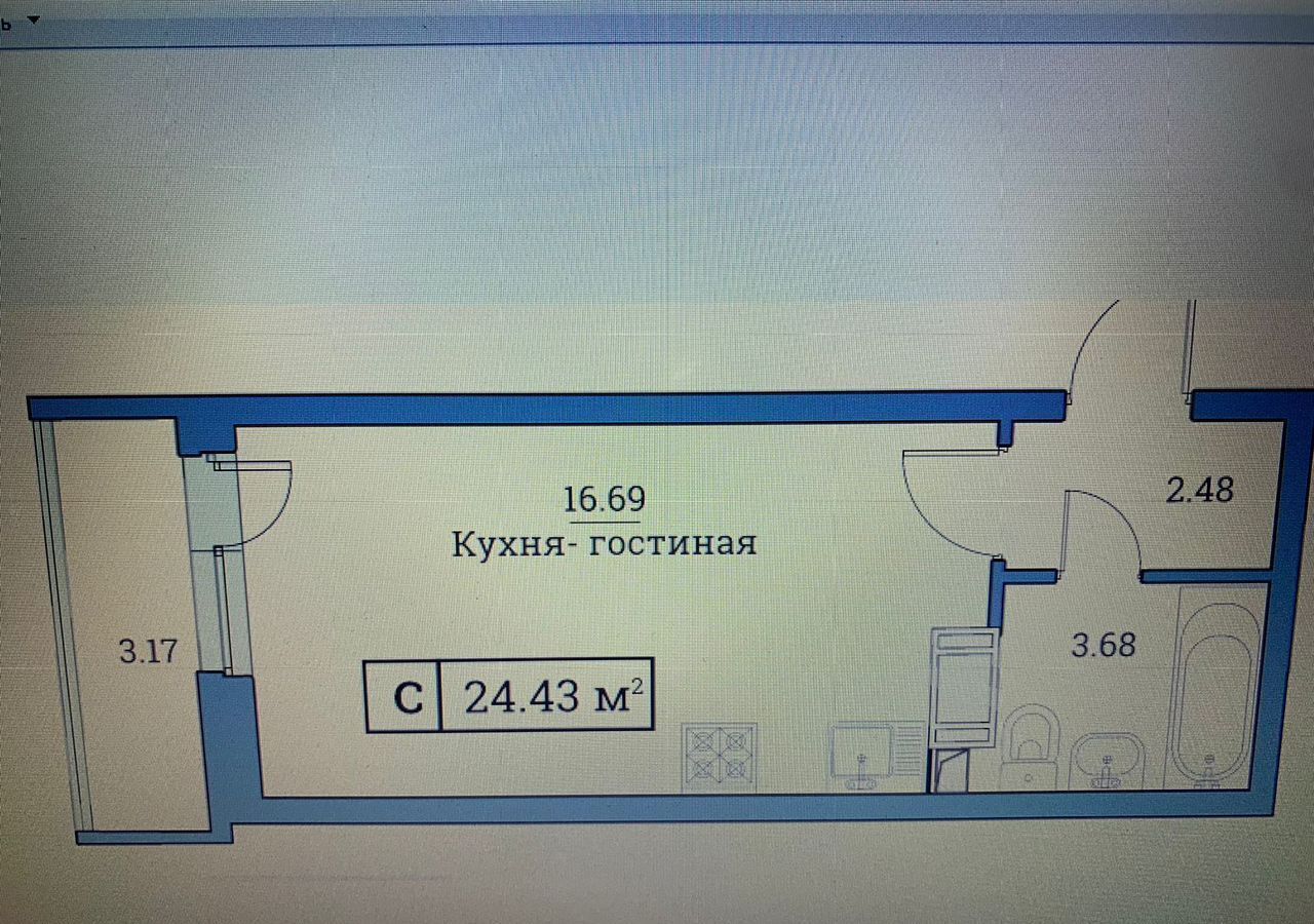 квартира р-н Всеволожский г Мурино ул Шувалова 48 ЖК «Цвета Радуги» Девяткино, Муринское городское поселение фото 8