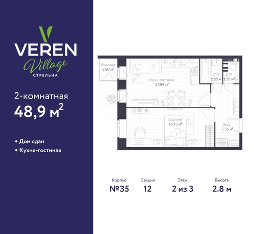 п Стрельна ЖК «VEREN VILLAGE стрельна» р-н Петродворцовый ш Красносельское З 5, Проспект Ветеранов, Ленинский Проспект, Автово фото