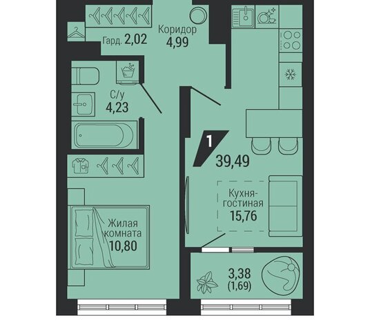 квартира Уралмаш улица 22-го Партсъезда, 10 фото