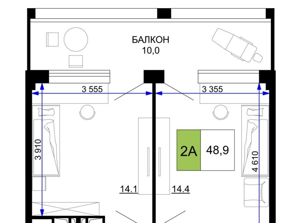 квартира р-н Анапский г Анапа проезд Сосновый апарт-комплекс по проезду Сосновый фото 1