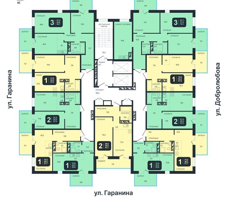 квартира г Новосибирск р-н Октябрьский Золотая Нива ул Гаранина фото 2