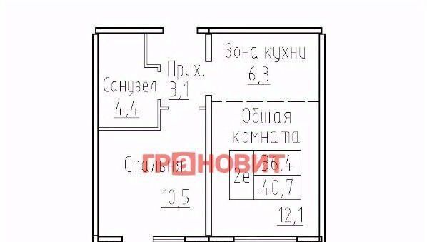 квартира р-н Новосибирский п Элитный ул Венская 8 сельсовет, Мичуринский фото 2