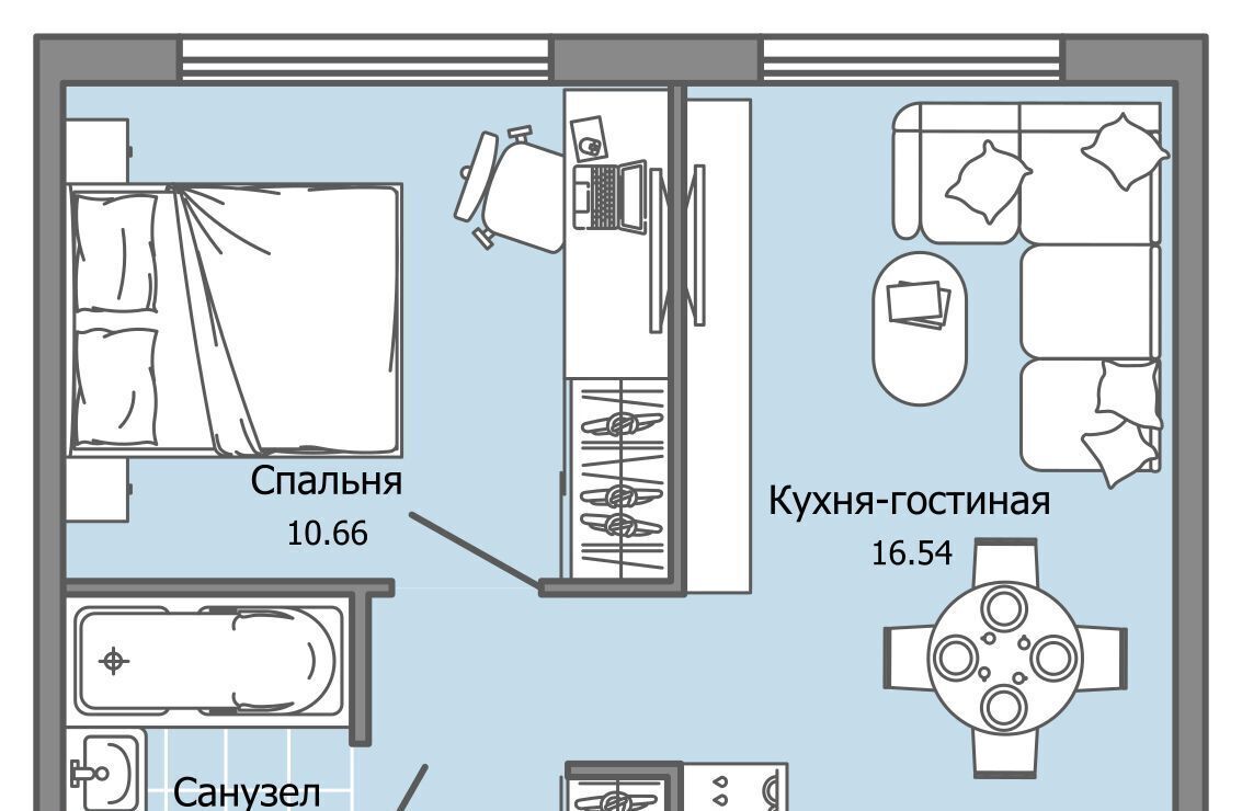 квартира г Ульяновск р-н Засвияжский Город Новаторов жилой комплекс, 2 фото 1