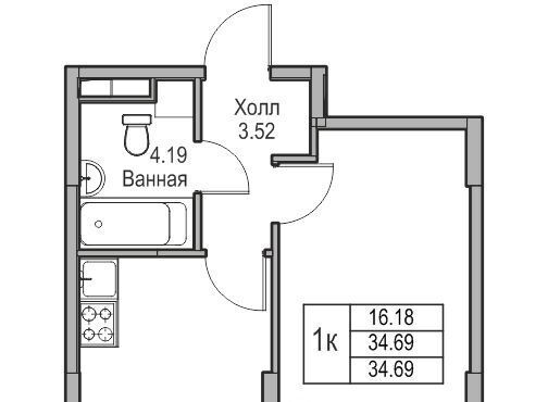 квартира г Санкт-Петербург ул Ивинская 1к/3 Беговая фото 1