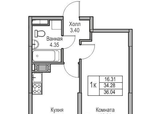 квартира г Санкт-Петербург ул Ивинская 1к/3 Беговая фото 2