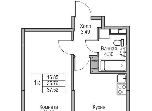 квартира г Санкт-Петербург ул Ивинская 1к/3 Беговая фото 1