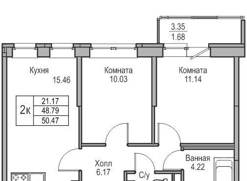 квартира г Санкт-Петербург ул Ивинская 1к/3 Беговая фото 2