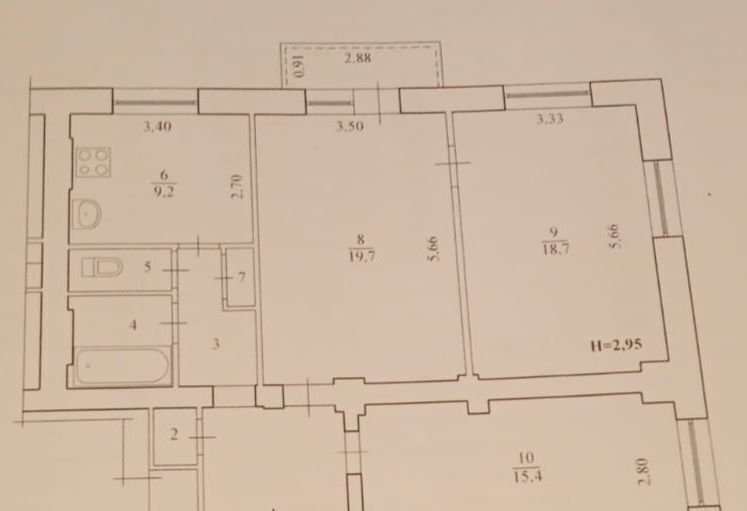 квартира г Волгоград р-н Краснооктябрьский ул им. Германа Титова 36 фото 9