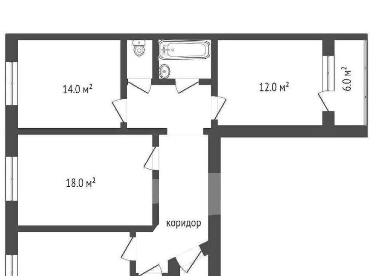 квартира г Тольятти р-н Центральный ул Толстого 24 фото 2