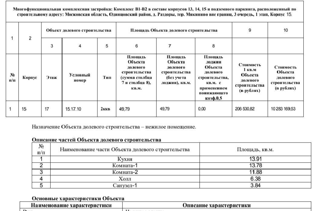 квартира г Москва метро Строгино ЖК «Спутник» к 15, Московская область, Красногорск фото 2