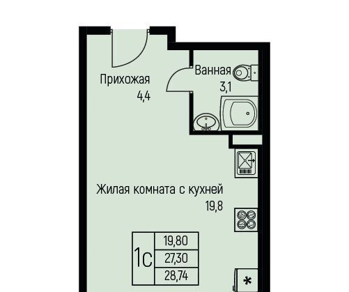 квартира г Краснодар п свх Прогресс п Березовый р-н Прикубанский ЖК Прогресс фото 1