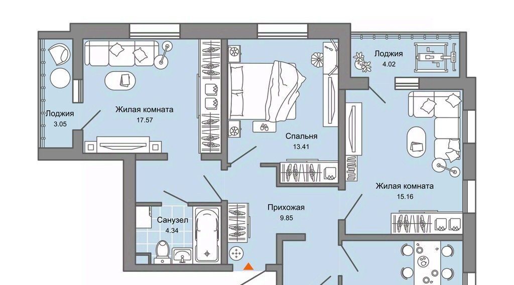 квартира г Ульяновск р-н Заволжский Новый Город 10-й кв-л, Улла жилой комплекс фото 1