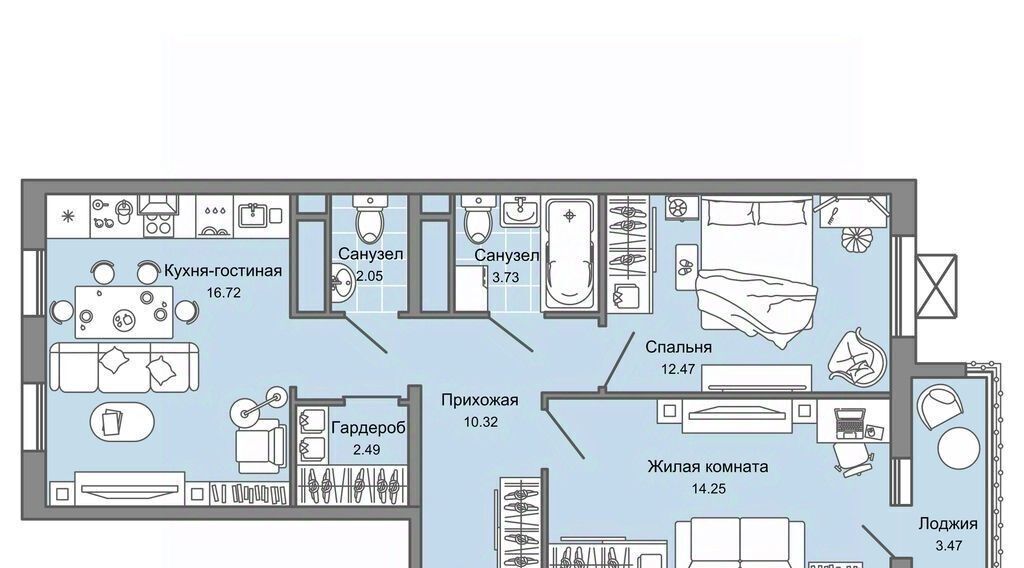 квартира г Ульяновск р-н Заволжский Новый Город 10-й кв-л, Улла жилой комплекс фото 1