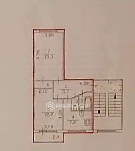 квартира г Санкт-Петербург метро Улица Дыбенко ул Антонова-Овсеенко 19к/1 фото 7