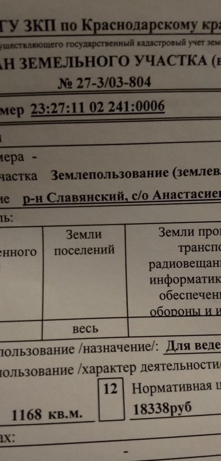 земля р-н Славянский ст-ца Анастасиевская ул Продольная 162 Анастасиевское сельское поселение фото 9