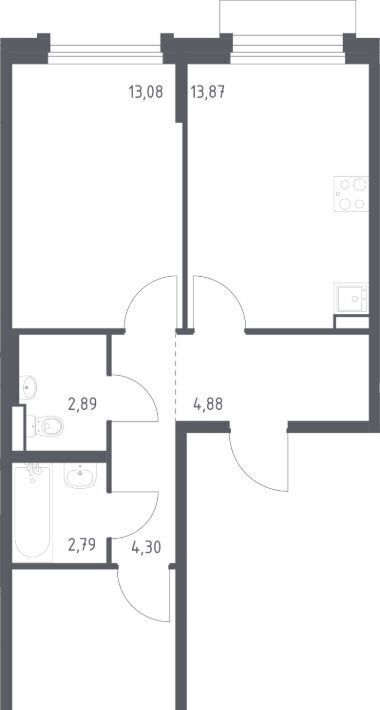 квартира г Москва метро Рассказовка ЖК «Новое Внуково» № 37 кв-л, к 23 фото 1