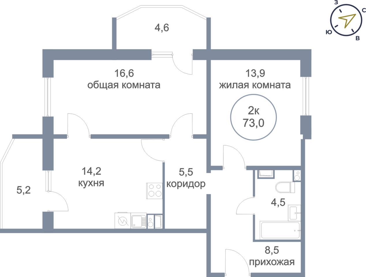 квартира г Сургут тракт Югорский 54/1 жилой дом по Югорскому тракту фото 1