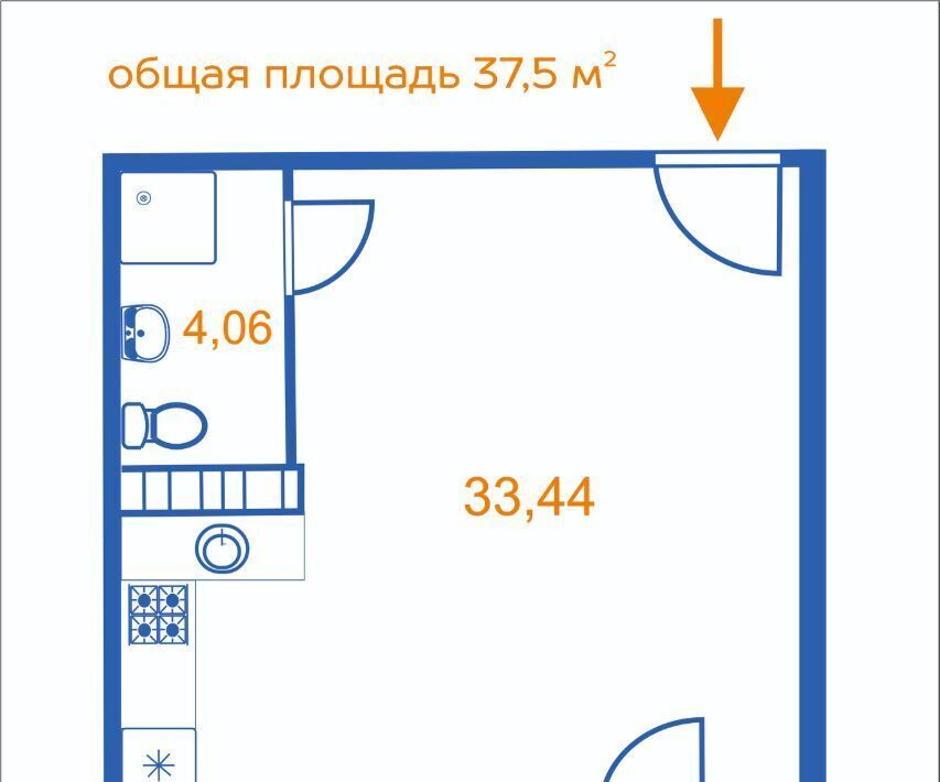 квартира г Санкт-Петербург метро Академическая пр-кт Науки 63 округ Гражданка фото 17