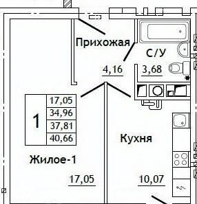 квартира р-н Смоленский д Алтуховка ул 70-летия Победы 1 Смоленский муниципальный округ фото 1