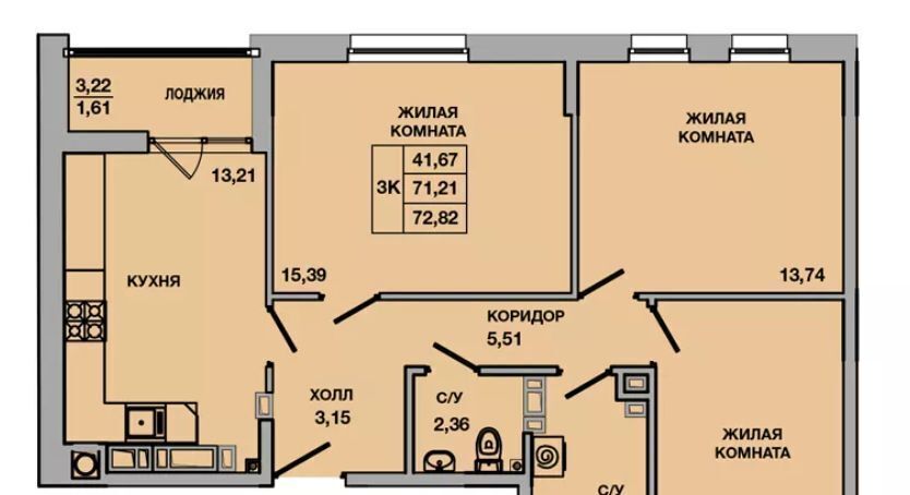 квартира г Батайск ул Ушинского 29к/1 фото 1