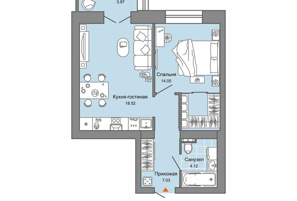 квартира г Киров ул Дмитрия Козулева 2к/5 фото 1